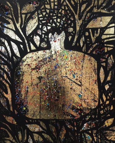 Картина под названием "Golden garnet" - Филипп Казак, Подлинное произведение искусства, Акрил
