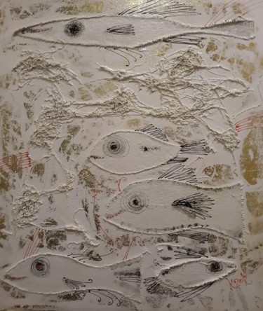 Malerei mit dem Titel "White Sea" von Filipp Kazak, Original-Kunstwerk, Acryl
