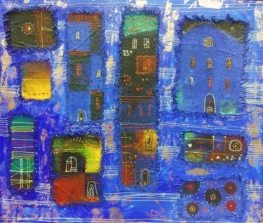 Painting titled "window" by Filipp Kazak, Original Artwork, Acrylic