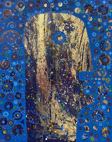 Malarstwo zatytułowany „Синяя голова” autorstwa Филипп Казак, Oryginalna praca, Akryl