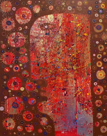 Malarstwo zatytułowany „Красная голова” autorstwa Филипп Казак, Oryginalna praca, Akryl