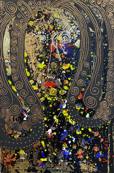 Картина под названием "Ночь" - Филипп Казак, Подлинное произведение искусства, Акрил