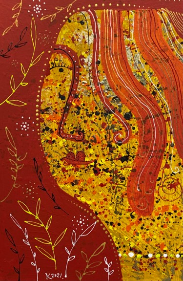 Картина под названием "Лето с веснушками" - Филипп Казак, Подлинное произведение искусства, Акрил