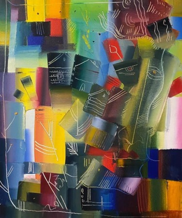 Картина под названием "Дух леса" - Филипп Казак, Подлинное произведение искусства, Масло