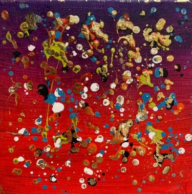 Картина под названием "Композиция красный…" - Филипп Казак, Подлинное произведение искусства, Акрил