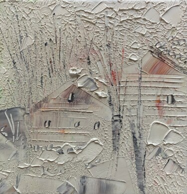 Painting titled "Зимушка зима" by Filipp Kazak, Original Artwork, Oil
