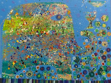 Картина под названием "Не думай о голубом…" - Филипп Казак, Подлинное произведение искусства, Акрил