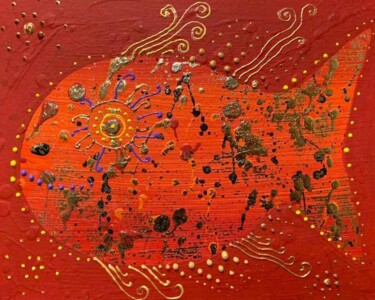 Картина под названием "Карп Иванович" - Филипп Казак, Подлинное произведение искусства, Акрил