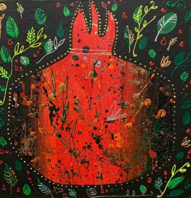 Peinture intitulée "Спелый гранатик" par Filipp Kazak, Œuvre d'art originale, Acrylique