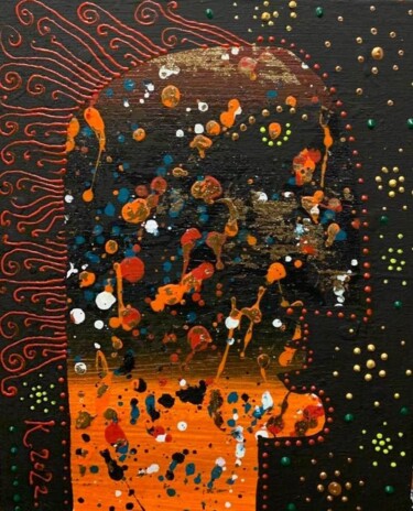Картина под названием "Рыжий" - Филипп Казак, Подлинное произведение искусства, Акрил