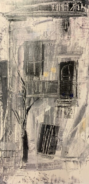 Картина под названием "Старый дом" - Филипп Казак, Подлинное произведение искусства, Масло Установлен на Деревянная рама для…