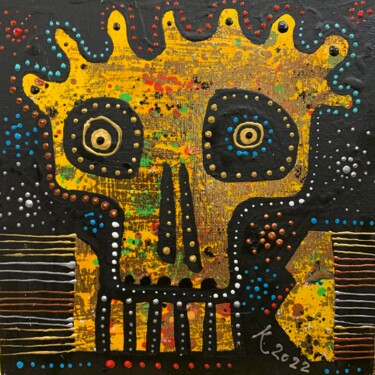Картина под названием "Череп 7" - Филипп Казак, Подлинное произведение искусства, Акрил