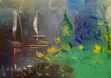 Peinture intitulée "Лунная Соната" par Filipp Kazak, Œuvre d'art originale, Huile
