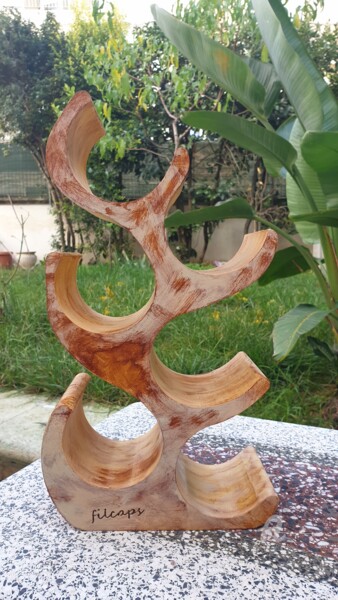 Skulptur mit dem Titel "albero" von Filcaps, Original-Kunstwerk, Holz