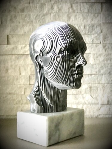 T.A.C. (Tomografia assiale computerizzata) Sculpture intitulée "T.A.C. (Tomografia…" par Filippo Pietro Castrovinci, Œuvre d'art originale, Métaux