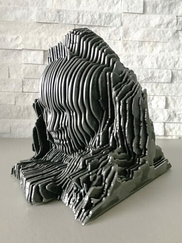 제목이 "RockWoman"인 조형물 Filippo Pietro Castrovinci로, 원작, 금속