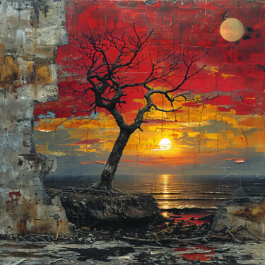Arte digitale intitolato "DREAMY SUNSET" da Filippo Superchi, Opera d'arte originale, Immagine generata dall'IA