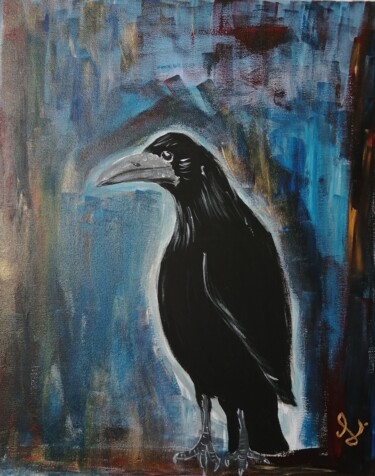 Картина под названием "Crow" - Filius Kasimov, Подлинное произведение искусства, Акрил