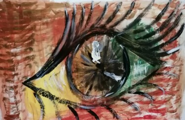 Рисунок под названием "Eyes of the Conscio…" - Filius Kasimov, Подлинное произведение искусства, Акрил