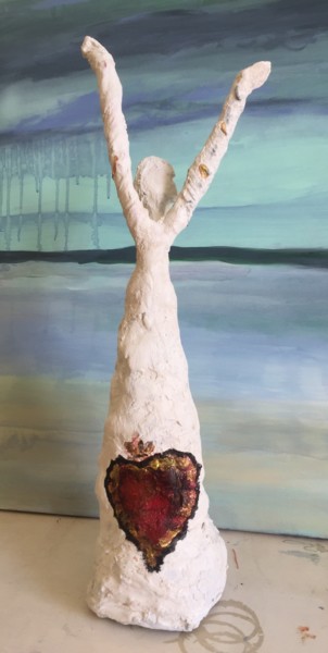 Sculpture titled "Singer - Sculpture…" by Filomena Carmo Pinto, Original Artwork, Cement