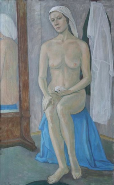Peinture intitulée "Обнаженная" par Evgeniya Filonenko, Œuvre d'art originale, Huile