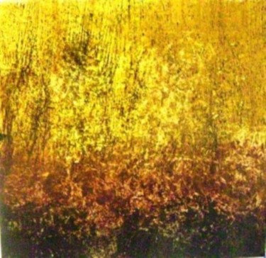 Painting titled "Ocre Deco" by Fin, Original Artwork, Acrylic