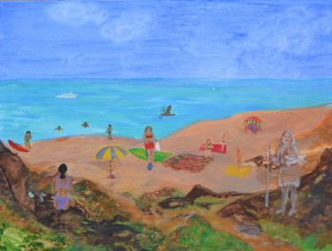Painting titled "Hookena" by Jessie Moerk, Original Artwork, Acrylic