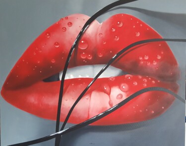 Schilderij getiteld "A KISS FOREVER 4" door Luigi Maria De Rubeis, Origineel Kunstwerk, Olie
