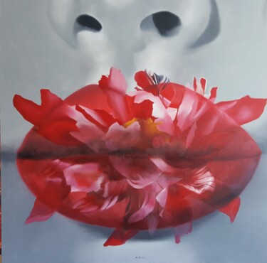 Painting titled "A KISS FOREVER 5" by Luigi Maria De Rubeis, Original Artwork, Oil