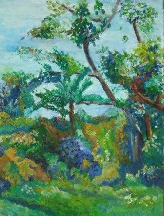 Painting titled "Beautiful Florida P…" by Juliette Shen, Original Artwork, Oil
