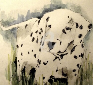 Drawing titled "Dalmatien" by Studio Figi, Original Artwork