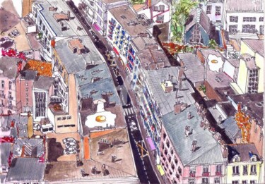 Zeichnungen mit dem Titel "Nantes" von Studio Figi, Original-Kunstwerk