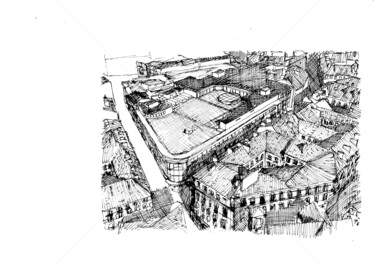 Dibujo titulada "Galeries Lafayette…" por Studio Figi, Obra de arte original