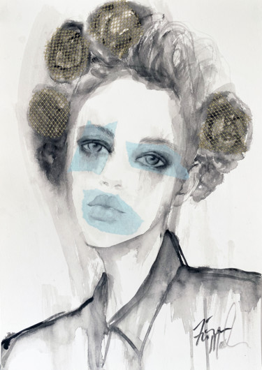 Painting titled "Helene" by Fiona Maclean, Original Artwork, Gouache