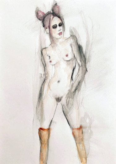 Malerei mit dem Titel "Belle du jour - 2 -…" von Fiona Maclean, Original-Kunstwerk, Aquarell