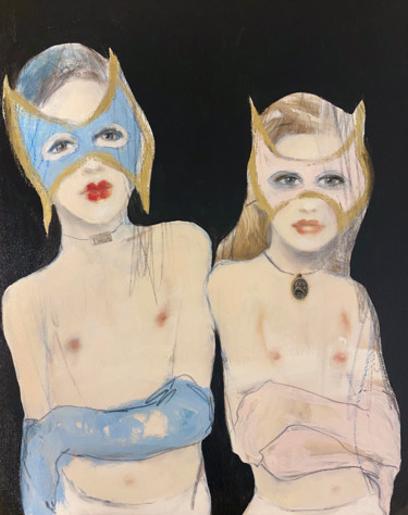 Painting titled "Caped crusaders" by Fiona Maclean, Original Artwork, Oil