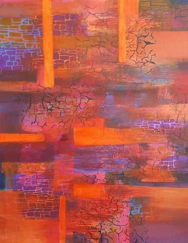 Painting titled "Divisions" by Fiona Roxburgh, Original Artwork, Acrylic