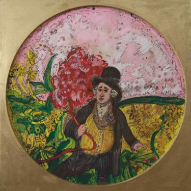 Painting titled "gogo" by Fiorentina Giannotta, Original Artwork, Enamel