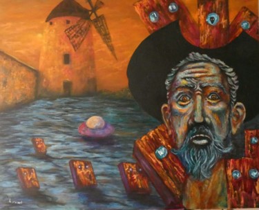 Malerei mit dem Titel "Loco yo?Que va soy…" von Acapel Art, Original-Kunstwerk, Öl