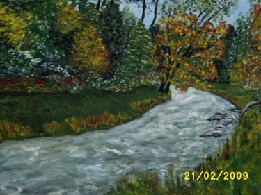 Peinture intitulée "River Maddness" par Frieda Linke, Œuvre d'art originale