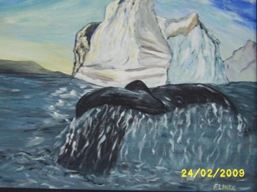 Painting titled "Whale Tail" by Frieda Linke, Original Artwork