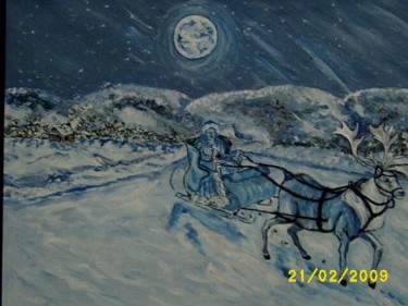 Malerei mit dem Titel "Snow Princess" von Frieda Linke, Original-Kunstwerk