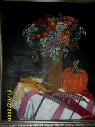 Painting titled "Autum's gifts" by Frieda Linke, Original Artwork