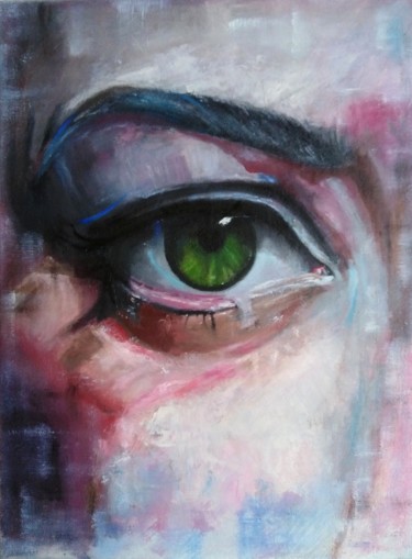 Картина под названием "Страх" - Фёдор Талисайнен, Подлинное произведение искусства, Масло