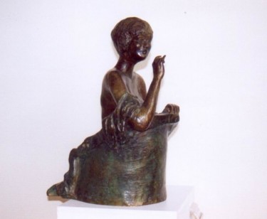 Sculpture titled "Songe" by Jeanine Fitou Valens, Original Artwork, Bronze