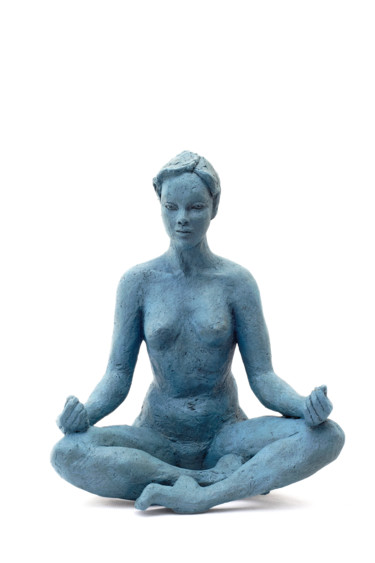Sculpture intitulée "Yoga" par Jeanine Fitou Valens, Œuvre d'art originale, Résine