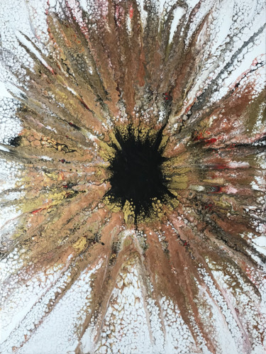 Painting titled "Explosion bronze" by Frédérique Kirbihler, Original Artwork, Acrylic