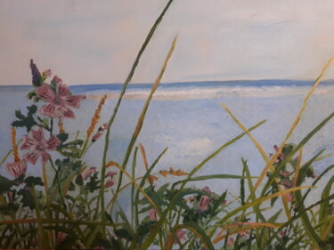 Malerei mit dem Titel "Paysage, Falaise, O…" von Flab B, Original-Kunstwerk, Öl