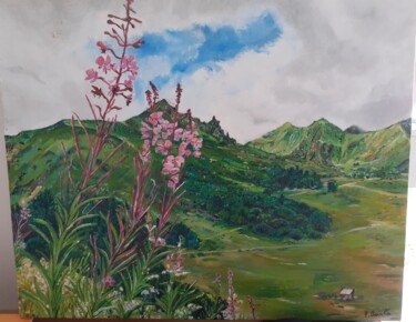 Painting titled "Auvergne" by Flab B, Original Artwork, Oil