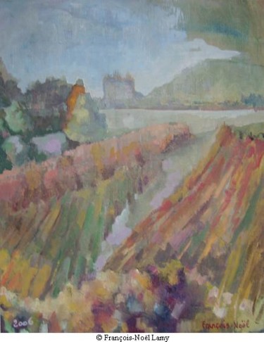 Peinture intitulée "Vignes" par François Lamy, Œuvre d'art originale